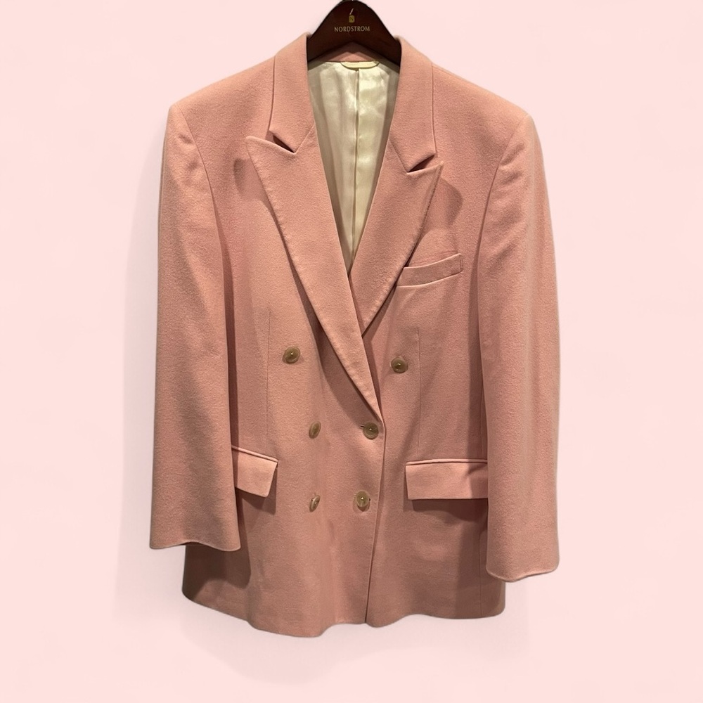 Vintage 90’s pink cashmere double breasted perfect  blazer 💕 Pietrafesa luxury
